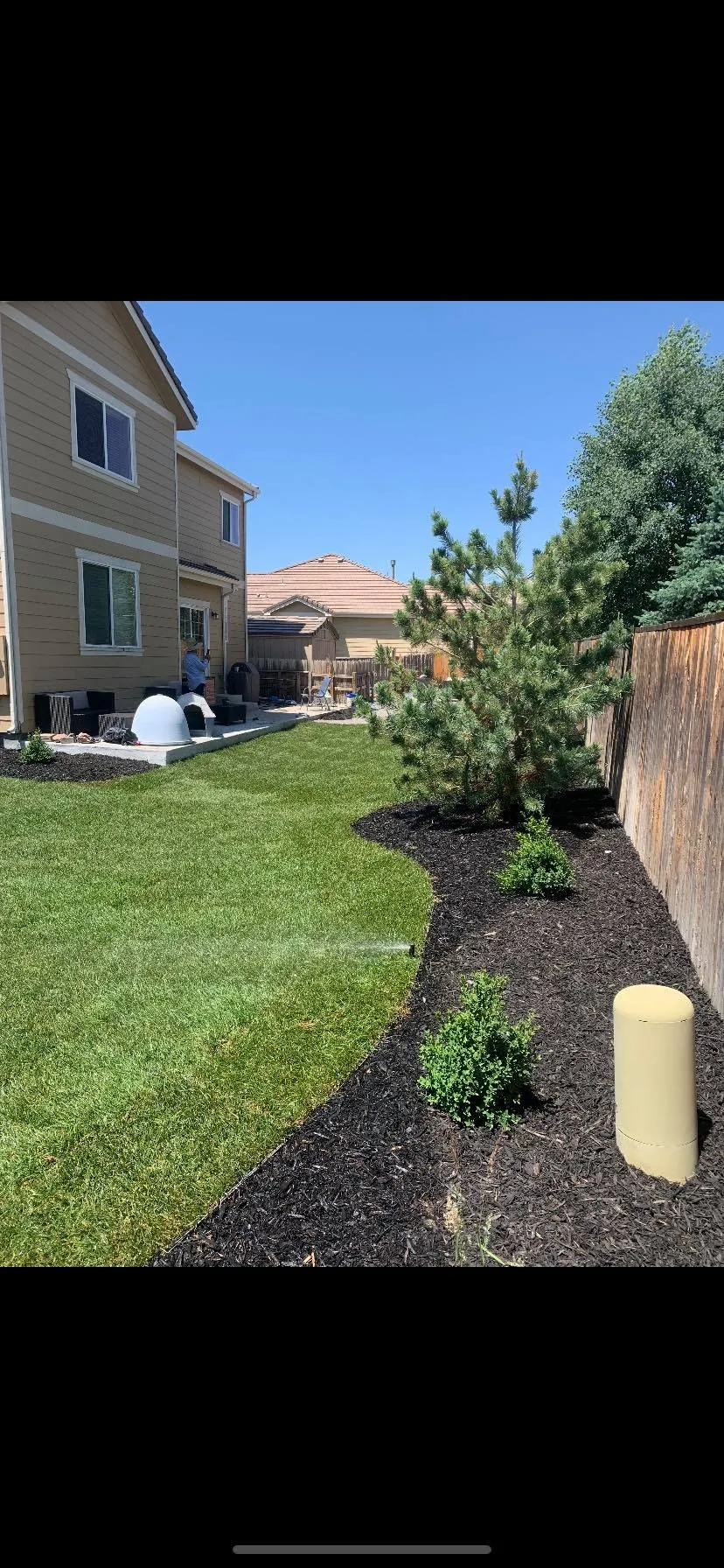 Mulch installation and garden bed landscaping in Denver CO